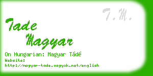 tade magyar business card