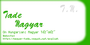 tade magyar business card